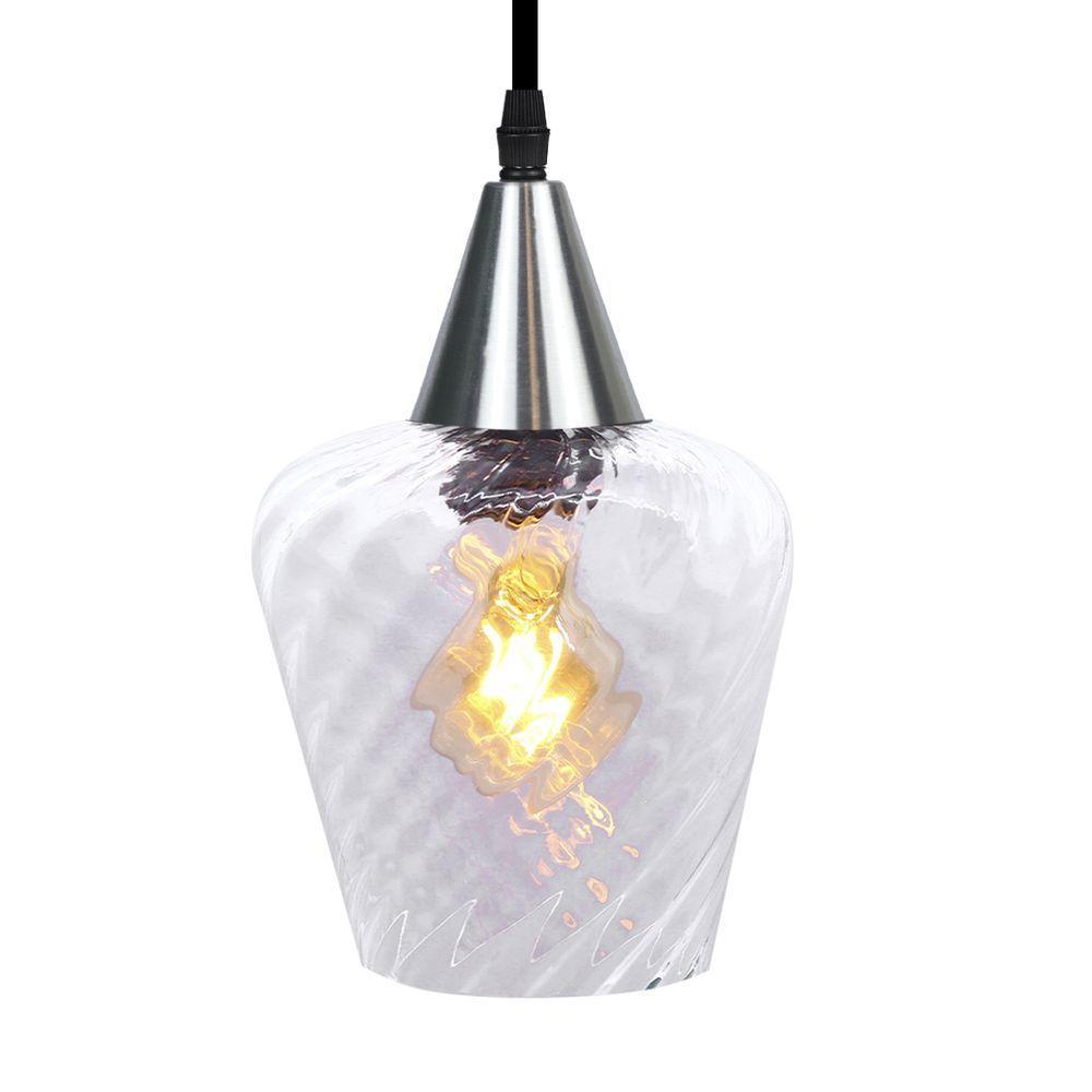 Lustre Pendente Taschibra Monalisa Transparente E27 Bivolt Prata - 5