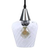 Lustre Pendente Taschibra Monalisa Transparente E27 Bivolt Prata - 1