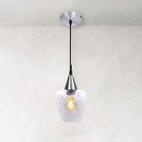 Lustre Pendente Taschibra Monalisa Transparente E27 Bivolt Prata