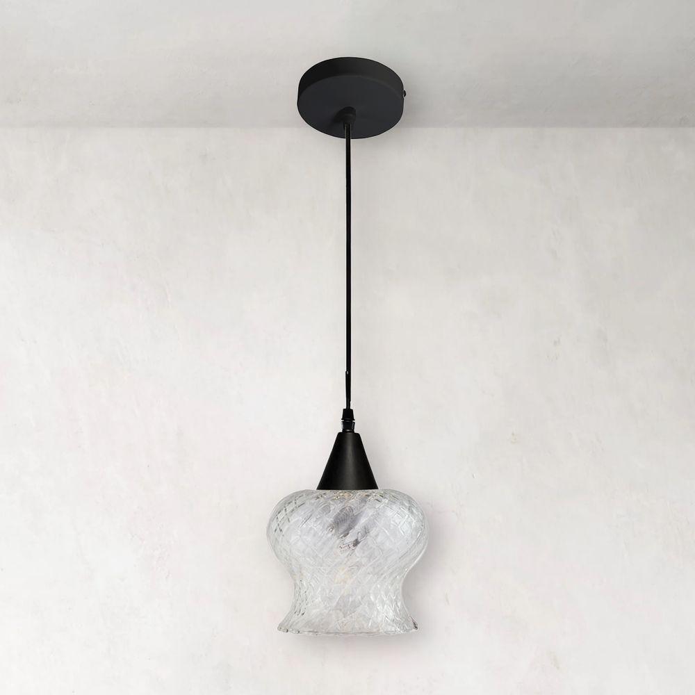 Lustre Pendente Taschibra Aisha Boreal E27 Transparente Bivolt Preto - 4