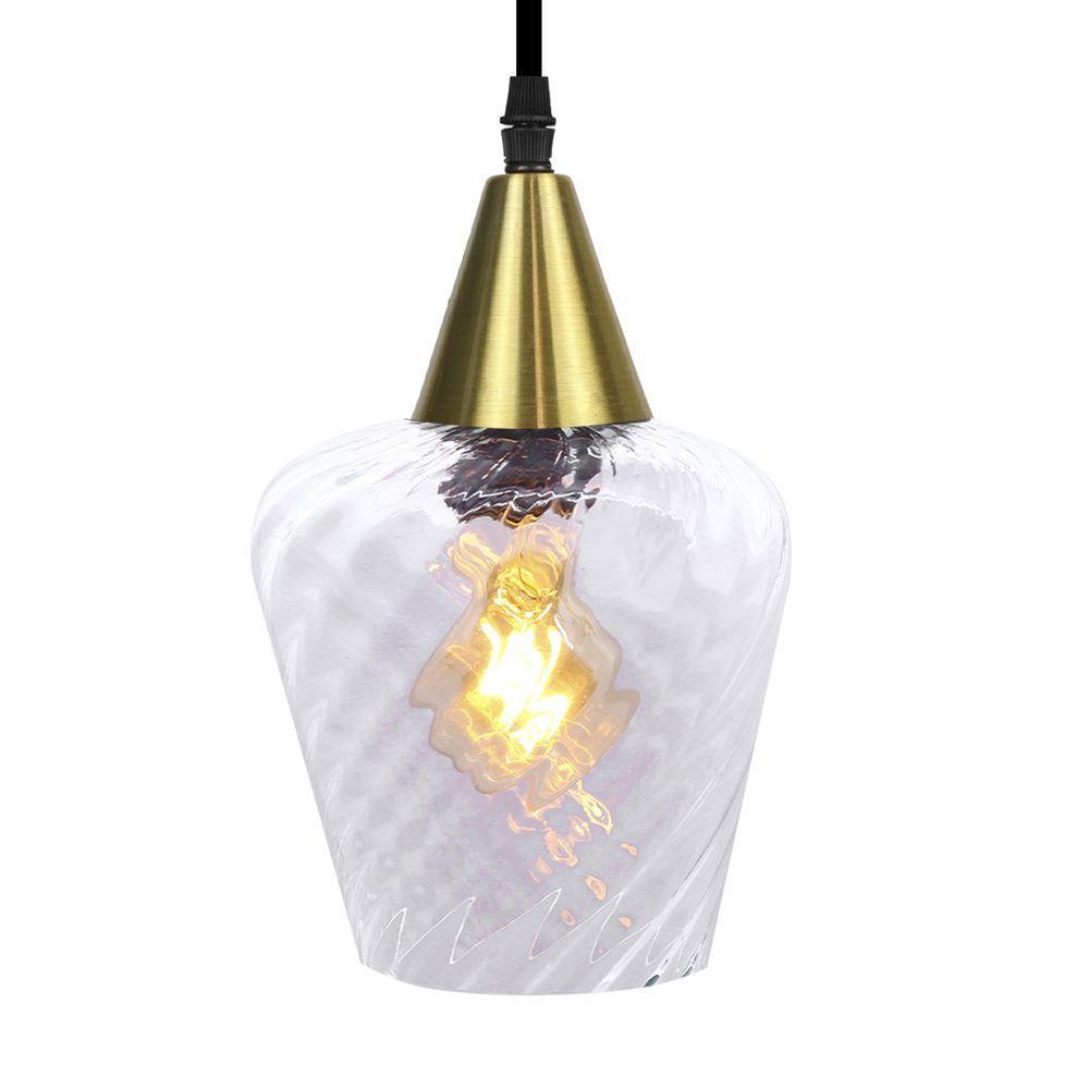 Lustre Pendente Taschibra Monalisa Transparente E27 Bivolt Ouro - 1