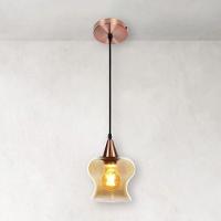 Lustre Pendente Taschibra Aisha Liso E27 Conhaque Bivolt Cobre - 4