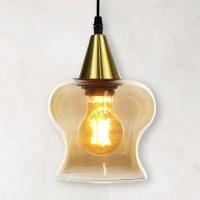 Lustre Pendente Taschibra Aisha Liso E27 Conhaque Bivolt Ouro - 3
