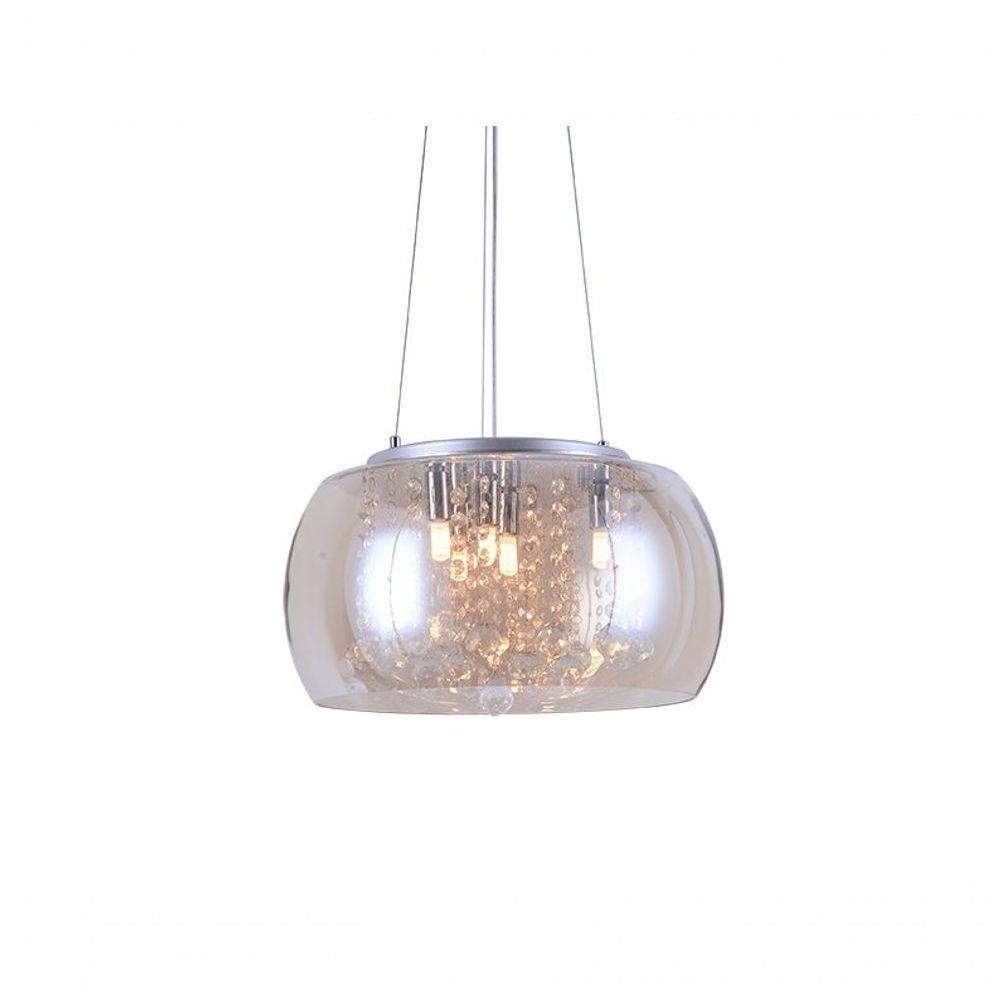 Lustre Pendente Coliseu 400 Conhaque E27 Bivolt Taschibra - 1