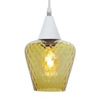 Lustre Pendente Taschibra Monalisa Boreal Conhaque E27 Bivolt Branco - 1