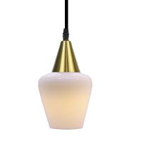 Lustre Pendente Taschibra Monalisa Pp Branco Leitoso E27 Bivolt Ouro - 3