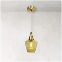 Lustre Pendente Taschibra Monalisa Boreal Conhaque E27 Bivolt Ouro - 2