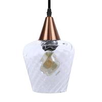 Lustre Pendente Taschibra Monalisa Transparente E27 Bivolt Cobre - 3