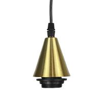 Lustre Pendente Taschibra Badih P Canelado E27 Transparente Bivolt Ouro