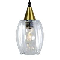 Lustre Pendente Taschibra Badih P Canelado E27 Transparente Bivolt Ouro - 7