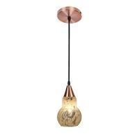 Lustre Pendente Taschibra Verona E27 Transparente Leitoso Bivolt Cobre