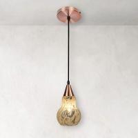 Lustre Pendente Taschibra Verona E27 Transparente Leitoso Bivolt Cobre - 8