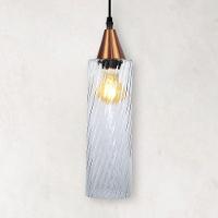 Lustre Pendente Taschibra Anne Rigato E27 Transparente Bivolt Cobre - 3