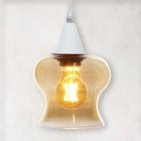 Lustre Pendente Taschibra Aisha Liso E27 Conhaque Bivolt Branco