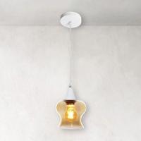 Lustre Pendente Taschibra Aisha Liso E27 Conhaque Bivolt Branco - 5