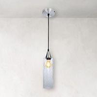 Lustre Pendente Taschibra Anne Rigato E27 Transparente Bivolt Prata - 2