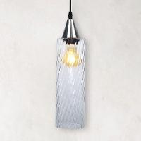 Lustre Pendente Taschibra Anne Rigato E27 Transparente Bivolt Prata - 3