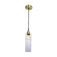 Lustre Pendente Taschibra Anne Rigato E27 Transparente Bivolt Ouro - 1