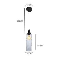 Lustre Pendente Taschibra Anne Rigato E27 Transparente Bivolt Ouro