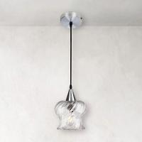 Lustre Pendente Taschibra Aisha Rigato E27 Transparente Bivolt Prata - 17