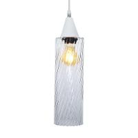 Lustre Pendente Taschibra Anne Rigato E27 Transparente Bivolt Branco - 1