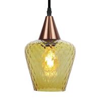 Lustre Pendente Taschibra Monalisa Boreal Conhaque E27 Bivolt Cobre - 3