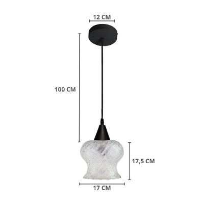 Lustre Pendente Taschibra Aisha Boreal E27 Transparente Bivolt Ouro