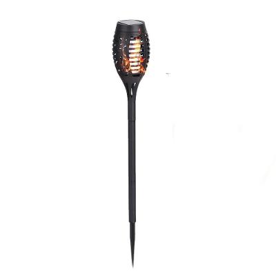 Tocha Luminaria Solar Espeto Fogo Chama 12 Leds Balizador