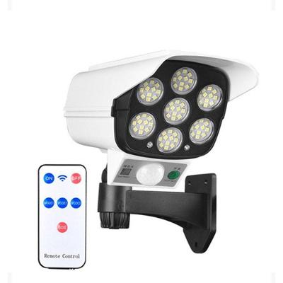 Luminaria Solar Camera Falsa Sensor De Proximidade 77 Leds