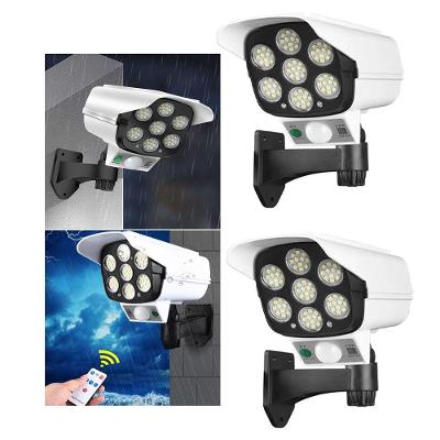 Luminaria Solar Camera Falsa Sensor Movimento Controle Kit 2