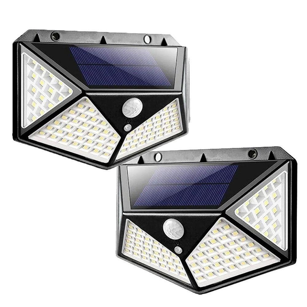 Luminaria Solar Sensor Presença Detecta Movimento 100 Leds - 1