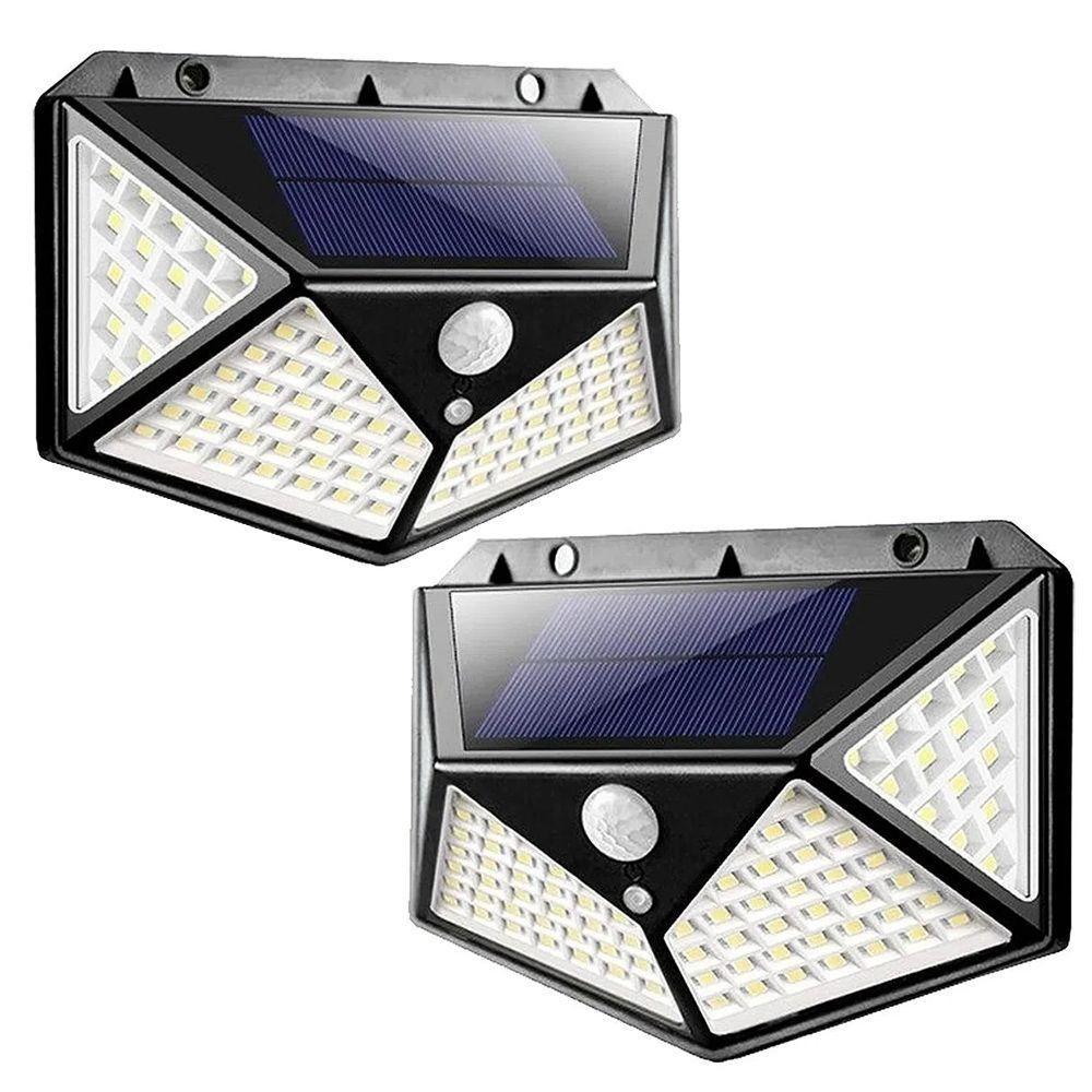 Luminaria Solar Sensor Presença Detecta Movimento 100 Leds - 3