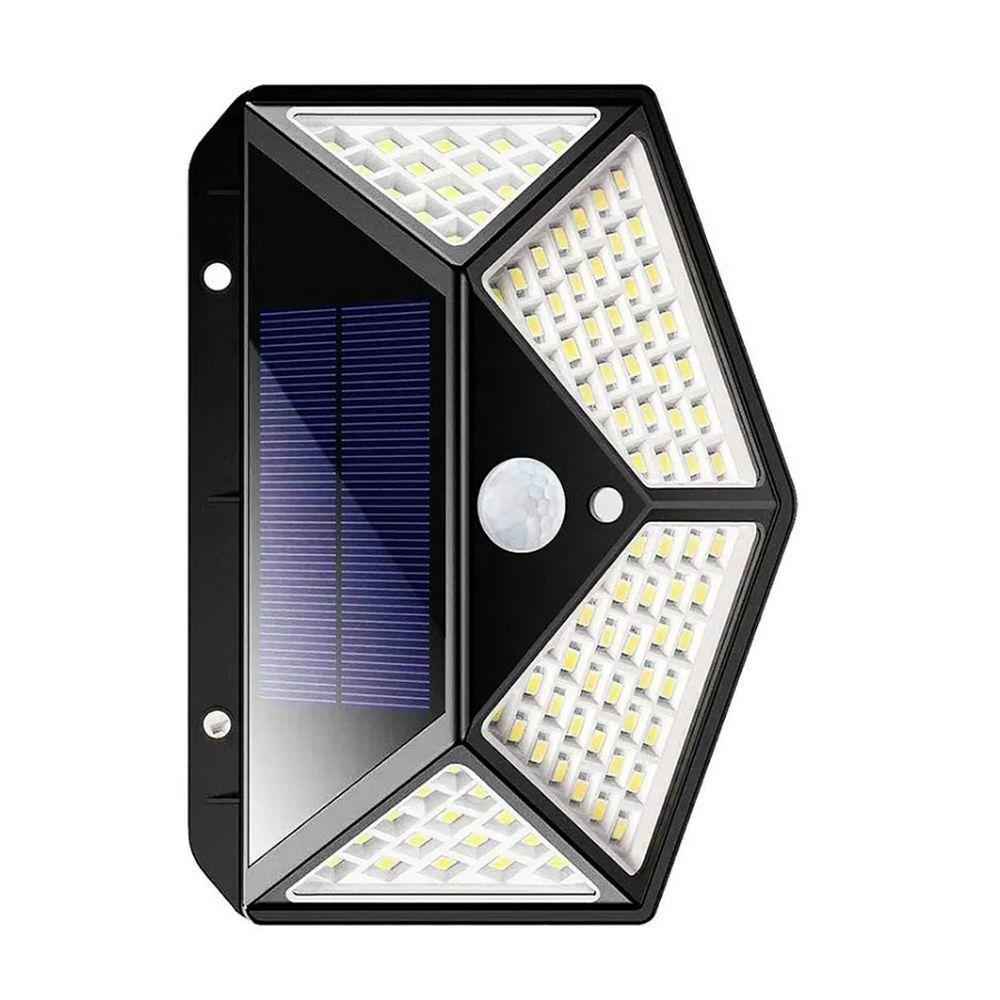 Luminaria Solar Sensor Presença Detecta Movimento 100 Leds - 4
