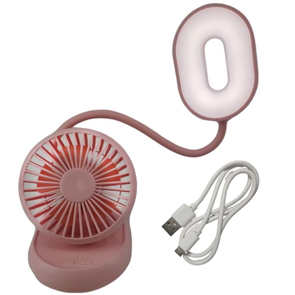Luminaria Ventilador Led Ajustavel 2 Em 1 Flexivel Abajur - 1
