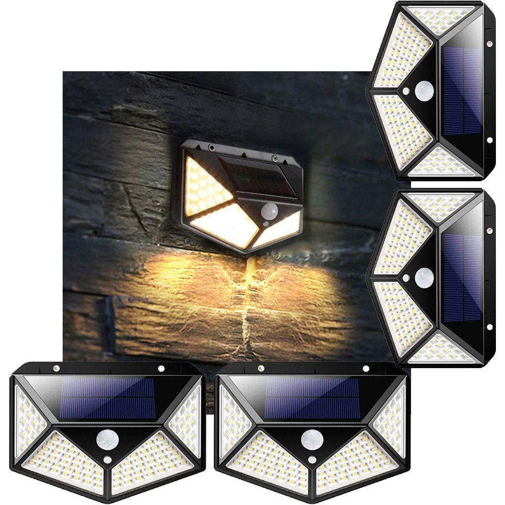 Luminaria Solar Andarela Parede Sensor Movimento 100 Leds 3 - 1