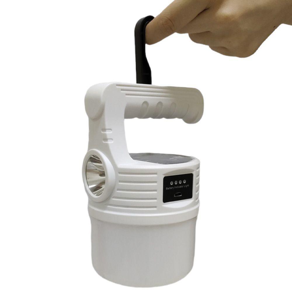 Luminaria Solar Lanterna 2 1 Duplo Led Gancho Pendurar Porta - 8