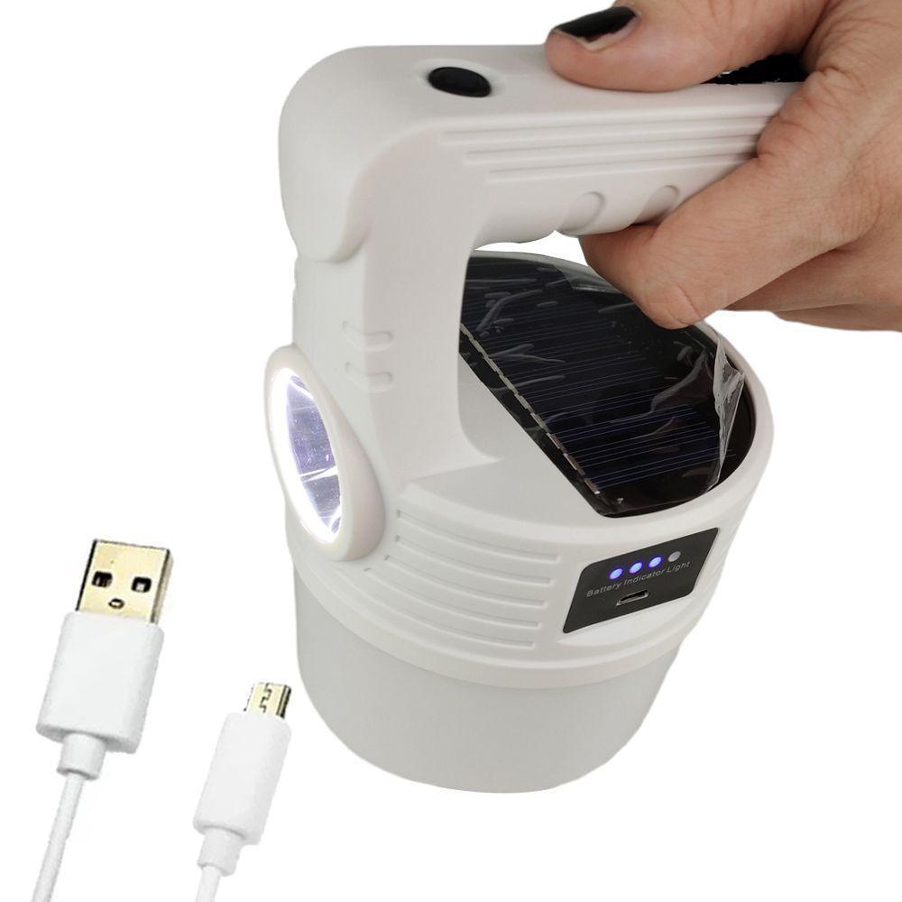 Luminaria Solar Lanterna Dupla Fonte De Luz Led 2 Em 1 Campi - 1