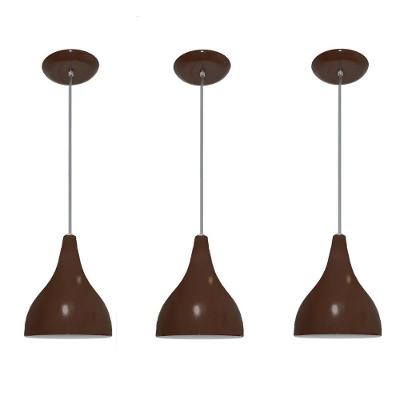 Luminárias Pendentes Balcão 3 Un Marrom