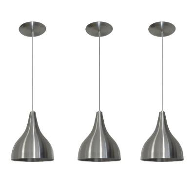 Luminárias Pendentes Balcão 3 Un Alumínio