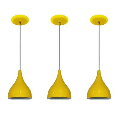 Luminárias Pendentes Balcão 3 Un Amarelo