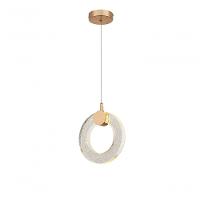 Pendente 20Cm E Cabo 1,5Mt Metal Dourado E Cristal Led 6W 3000K Bivolt Sindora Única Único - 1