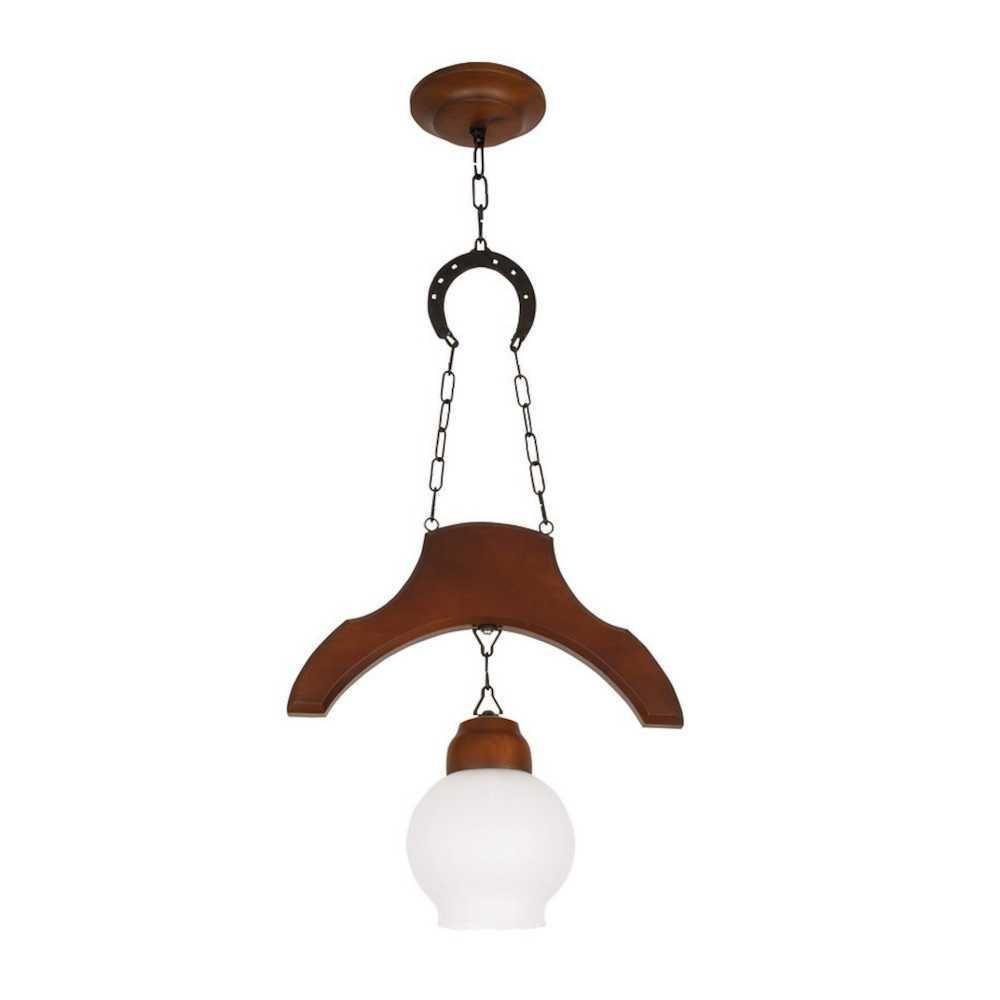 Pendente Sela De Cavalo Envelhecido 1 Lâmpada 931E - 1