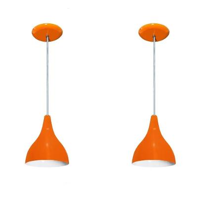 Luminárias Pendentes Balcão 2 Un Laranja