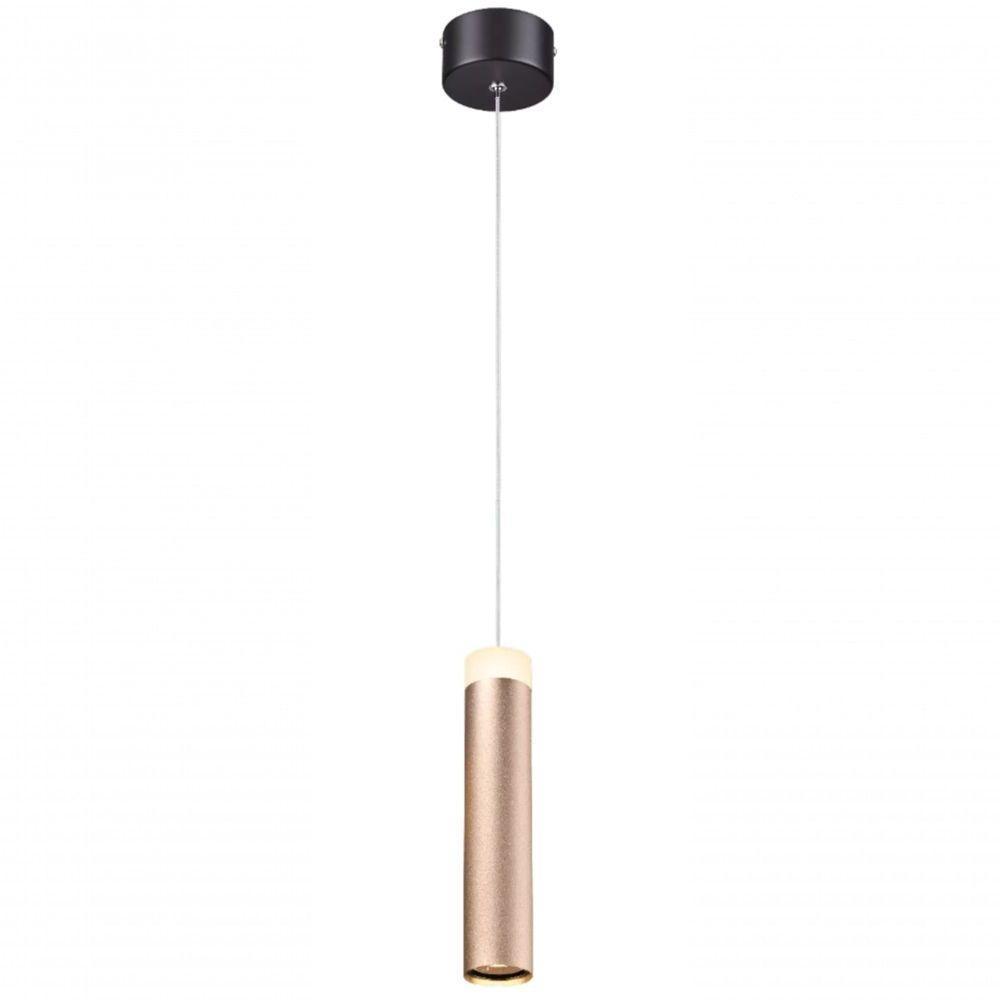 Pendente 5X20X150Cm E Cabo 2Mt , Preto Ou Dourado E Acrílico Led 7W 3000K Bivolt Sindora Único - 1