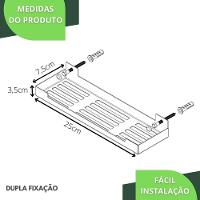 Porta Shampoo Suporte Organizador Banheiro Branco Elg
