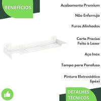 Porta Shampoo Suporte Organizador Banheiro Branco Elg - 5
