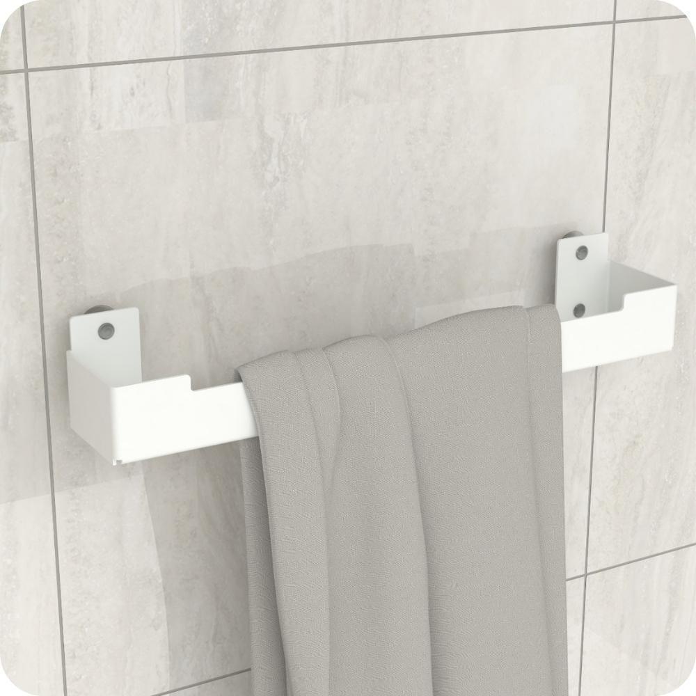 Porta Toalha Rosto Ventosa Suporte Banheiro Branco Elg - 1