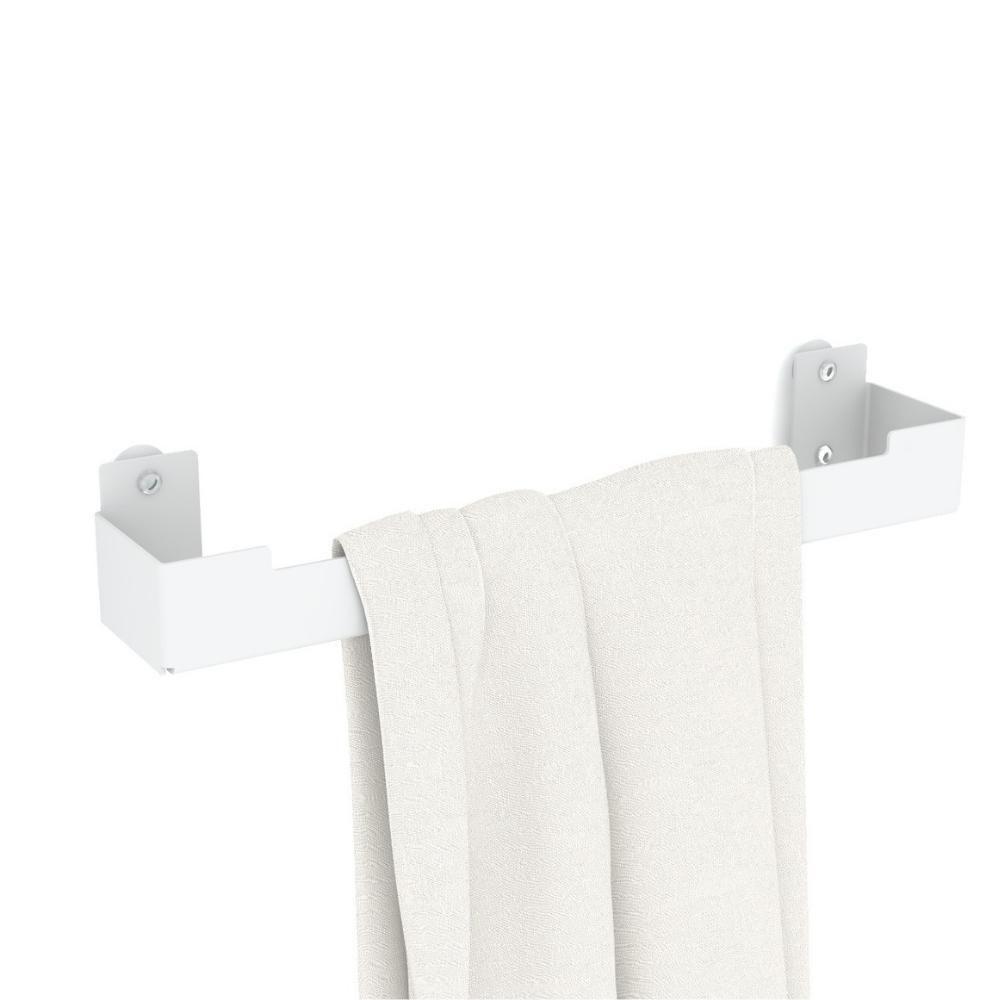 Porta Toalha Rosto Ventosa Suporte Banheiro Branco Elg - 3