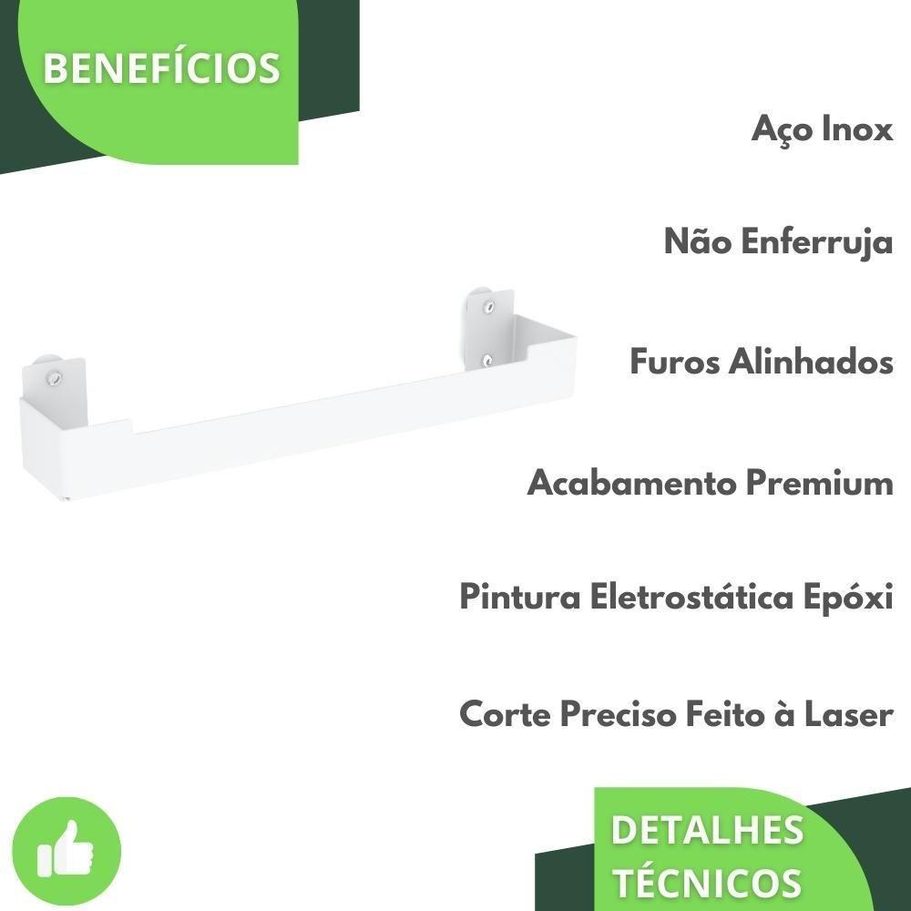 Porta Toalha Rosto Ventosa Suporte Banheiro Branco Elg - 7