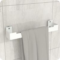 Porta Toalha Rosto Ventosa Suporte Banheiro Branco Elg - 1